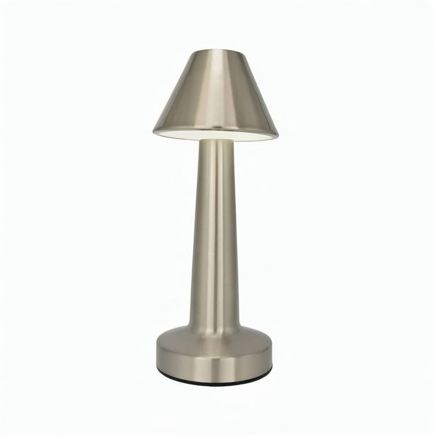 Genérico - Lampara De Mesa Touch Led Recargable Usb Plateada