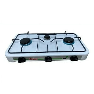 Leonimport - Cocina Encimera Con Tapa A Gas 3 Quemadores Ocean