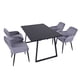 thumbnail image 2 of Juego de Comedor 4 Sillas Tapizadas Mesa Rectangular 140x96x76 Cm, 2 of 5