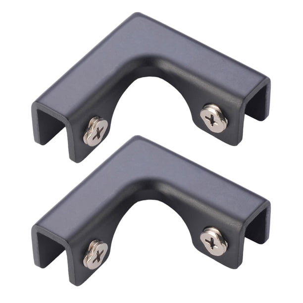 2 piezas abrazadera de fijación de vidrio Clip de fijación de vidrio con tornillos protectores de esquina soporte de Clip sin borde conector de vidrio para 11 a 12 mm