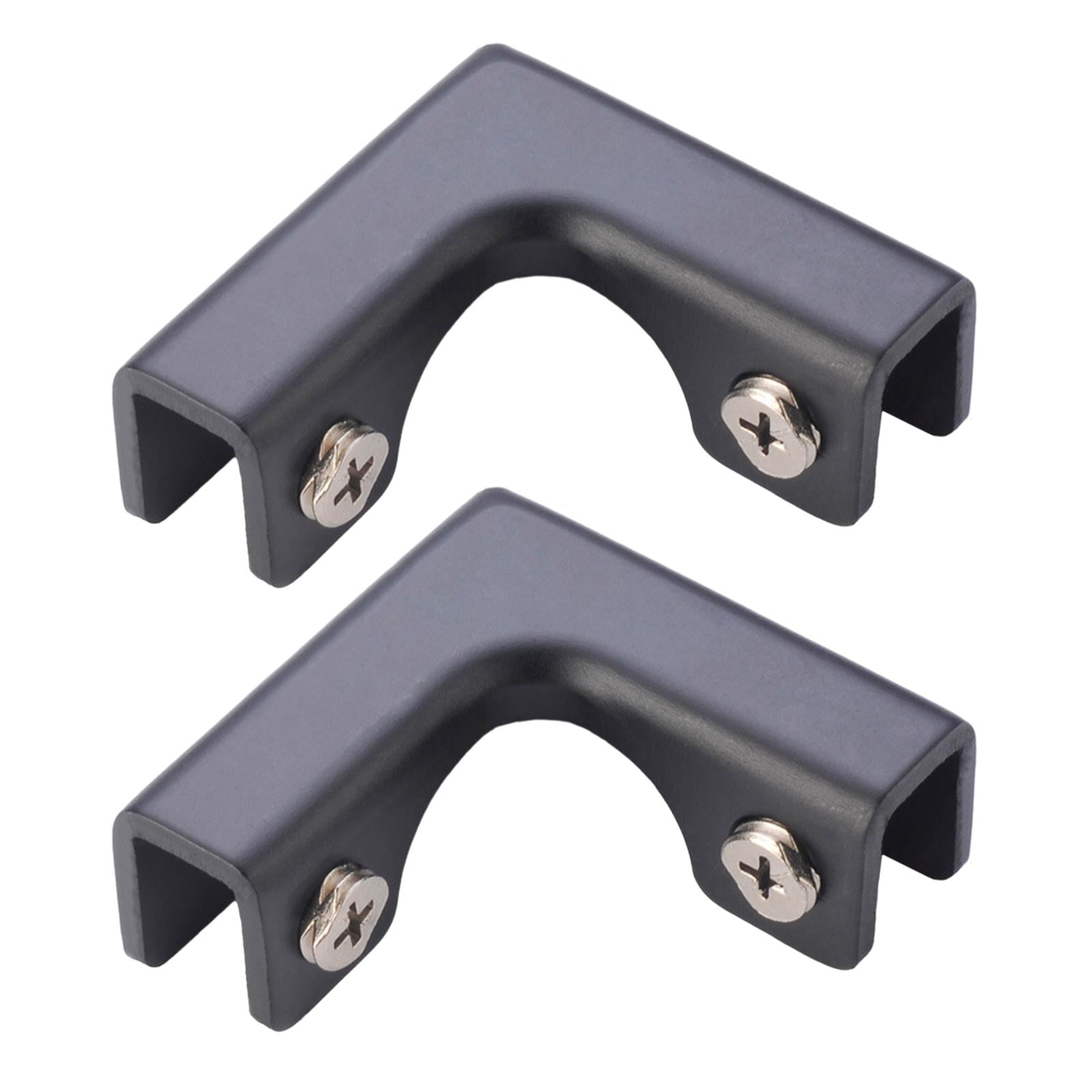 Magideal - 2 Piezas Abrazadera De Fijación De Vidrio Clip De Fijación De Vidrio Con Tornillos Protectores De Esquina Soporte De Clip Sin Borde Conector De Vidrio Para 11 A 12 Mm