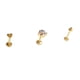 thumbnail image 1 of Set Piercing Chapado En Oro 18k Nostril Labret Flor Cono, 1 of 3