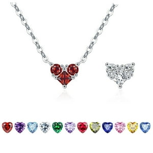 Heshpaws - Colgante Con Colgante De Corazón De Plata De Ley