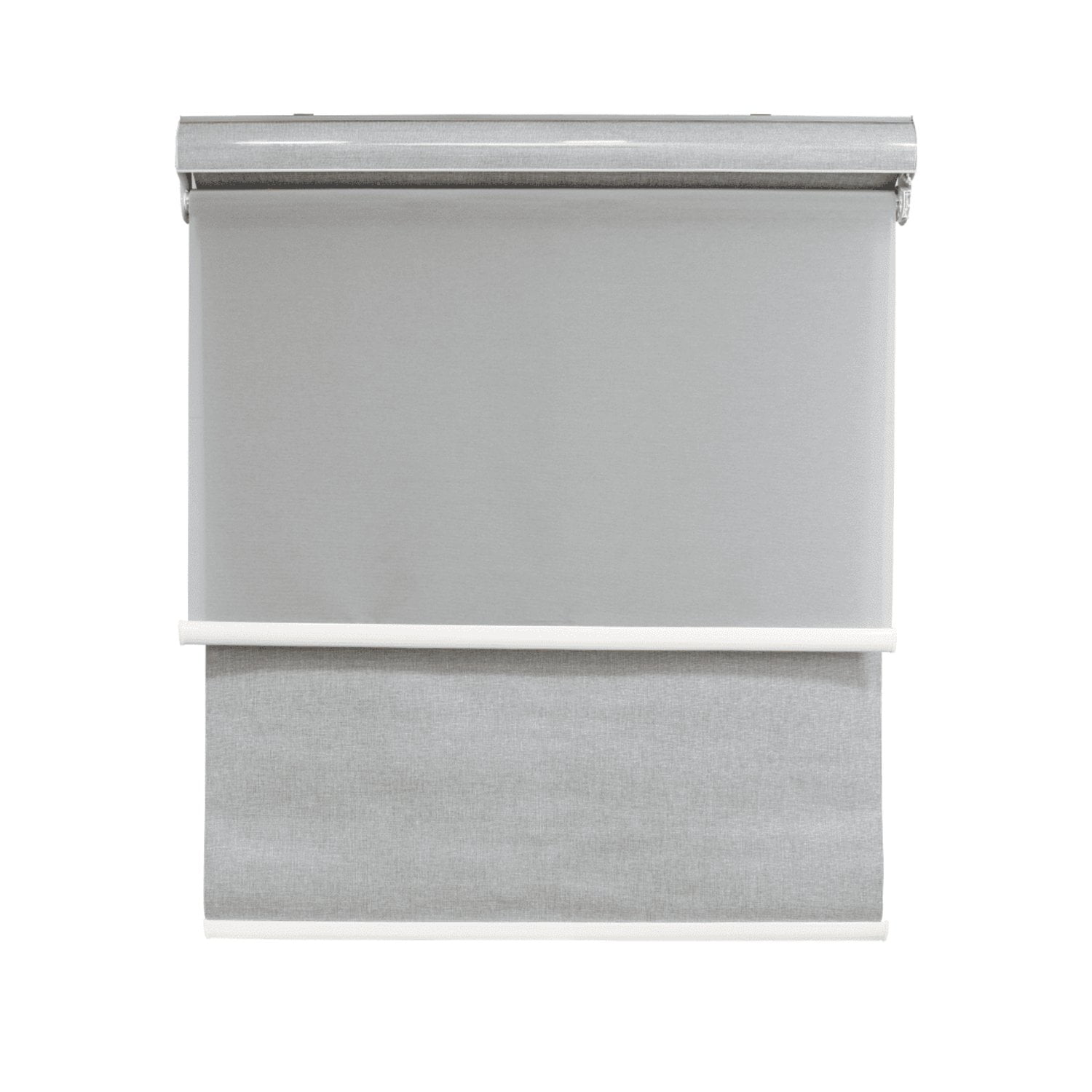 Guiza - Cortina Roller Blackout 2 Paño 100x200 Doble Con Visillo Y Cenefa