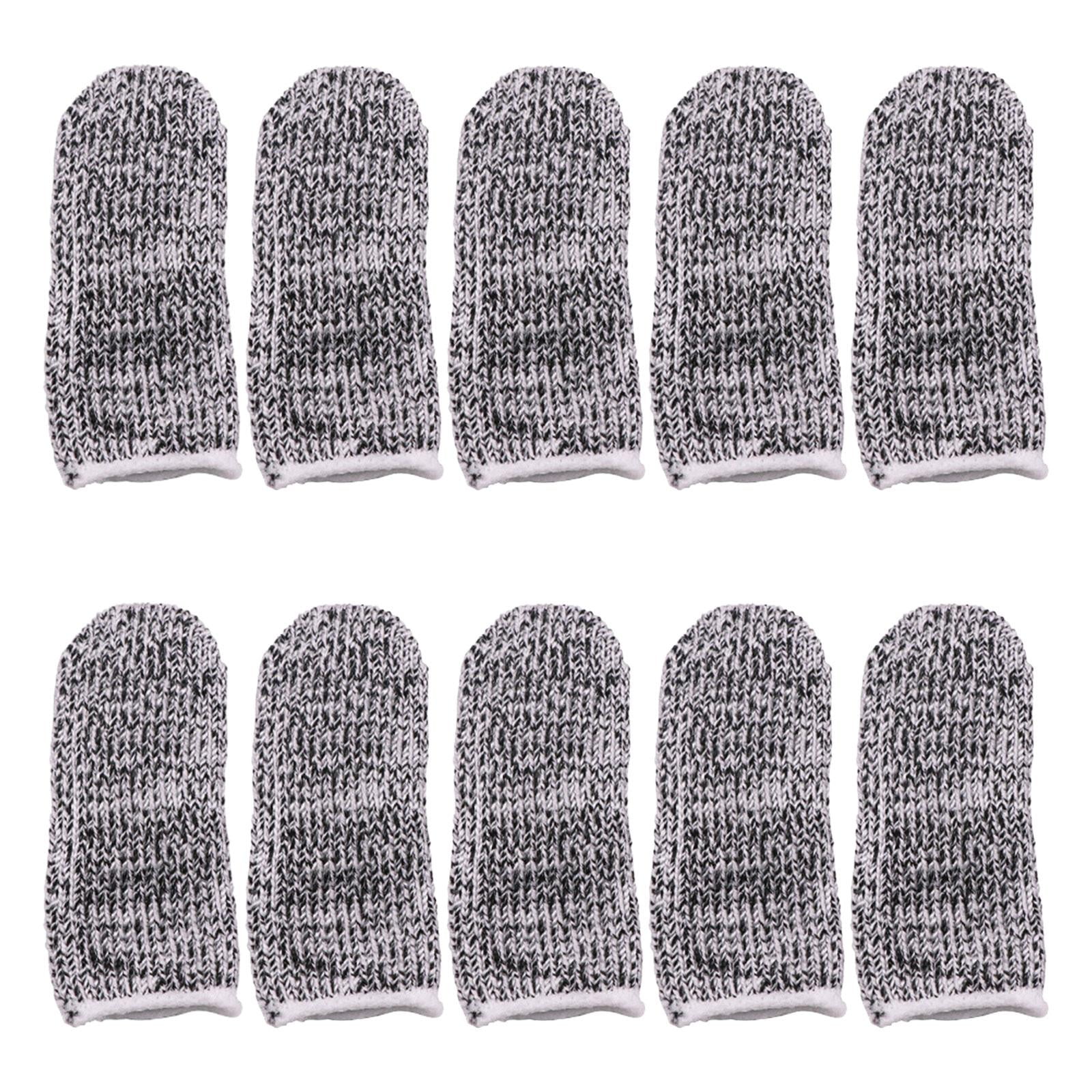 Magideal - 10x Guantes Para Pulgar, Cubierta Para Dedos, Jardinería, Carpintería, Nailon, Dedos Antideslizantes, Cunas, Protector Para Pulgar, Mangas Para Dedos