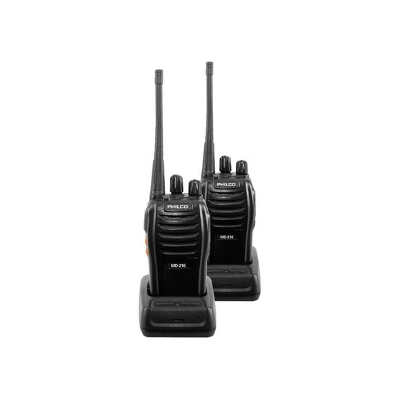 Kit 2 Radios Transmisores Walkie Talkie 16kms Negro