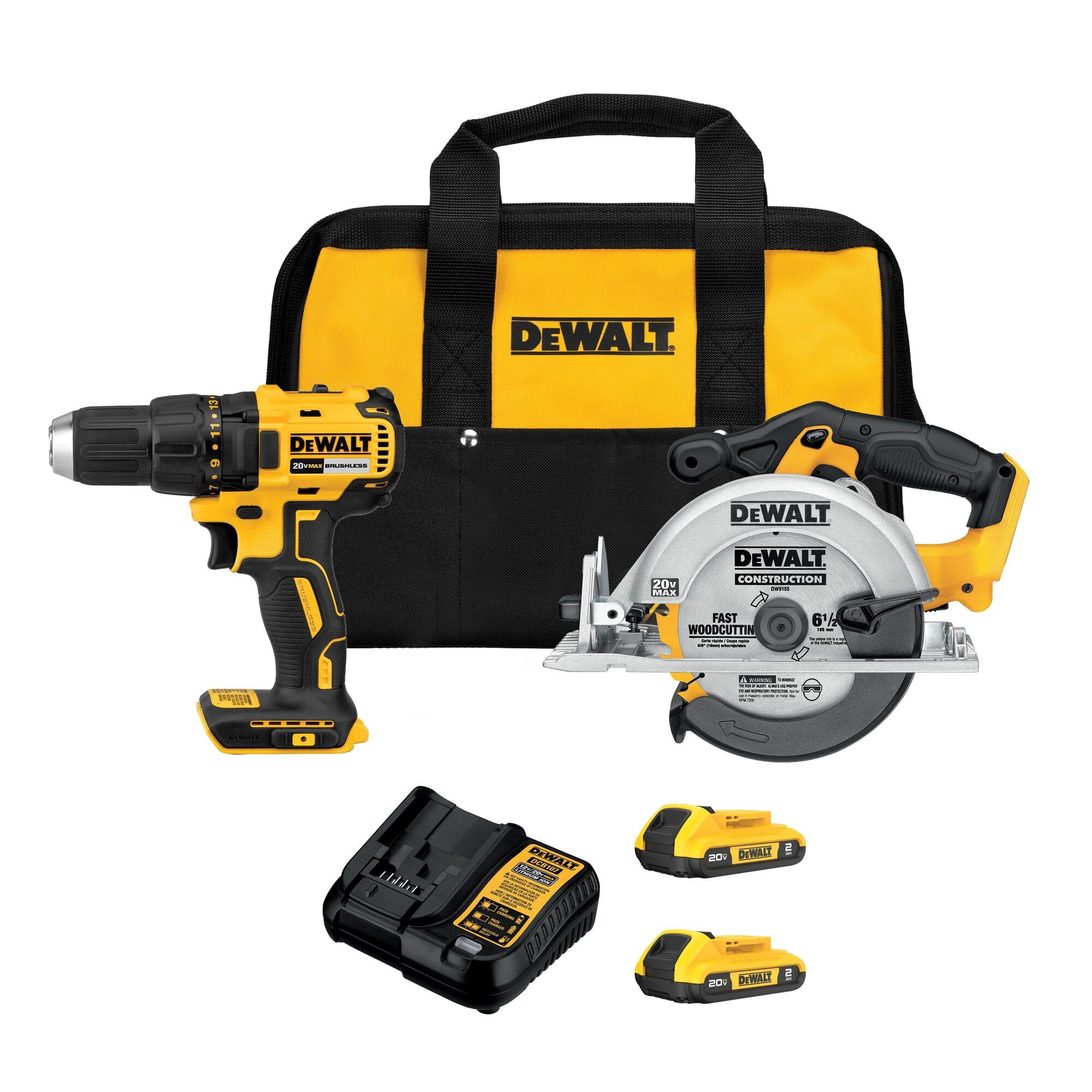 Kit Combinado De Destornillador Inalámbrico Y Sierra Circular 20v Dewalt