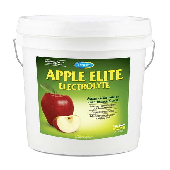 Suplemento en polvo de electrolitos para caballos Farnam Apple Elite, 2,27 kg