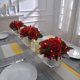 thumbnail image 4 of Centro de mesa de rosas de seda artificial con luz LED y jarrón, 4 of 8