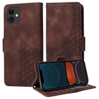 Carcasa Foxdock Iphone 12 De Cuero Pu, Diseño Acolchado Clásico, Protección Contra Caídas Y Rayones