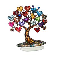 Magideal - Adorno De Escritorio De Árbol De Corazón, Colección De Decoración Plana 2D, Decoración De Mesa Creativa Ligera Para Decoraciones De Dormitorio De Boda