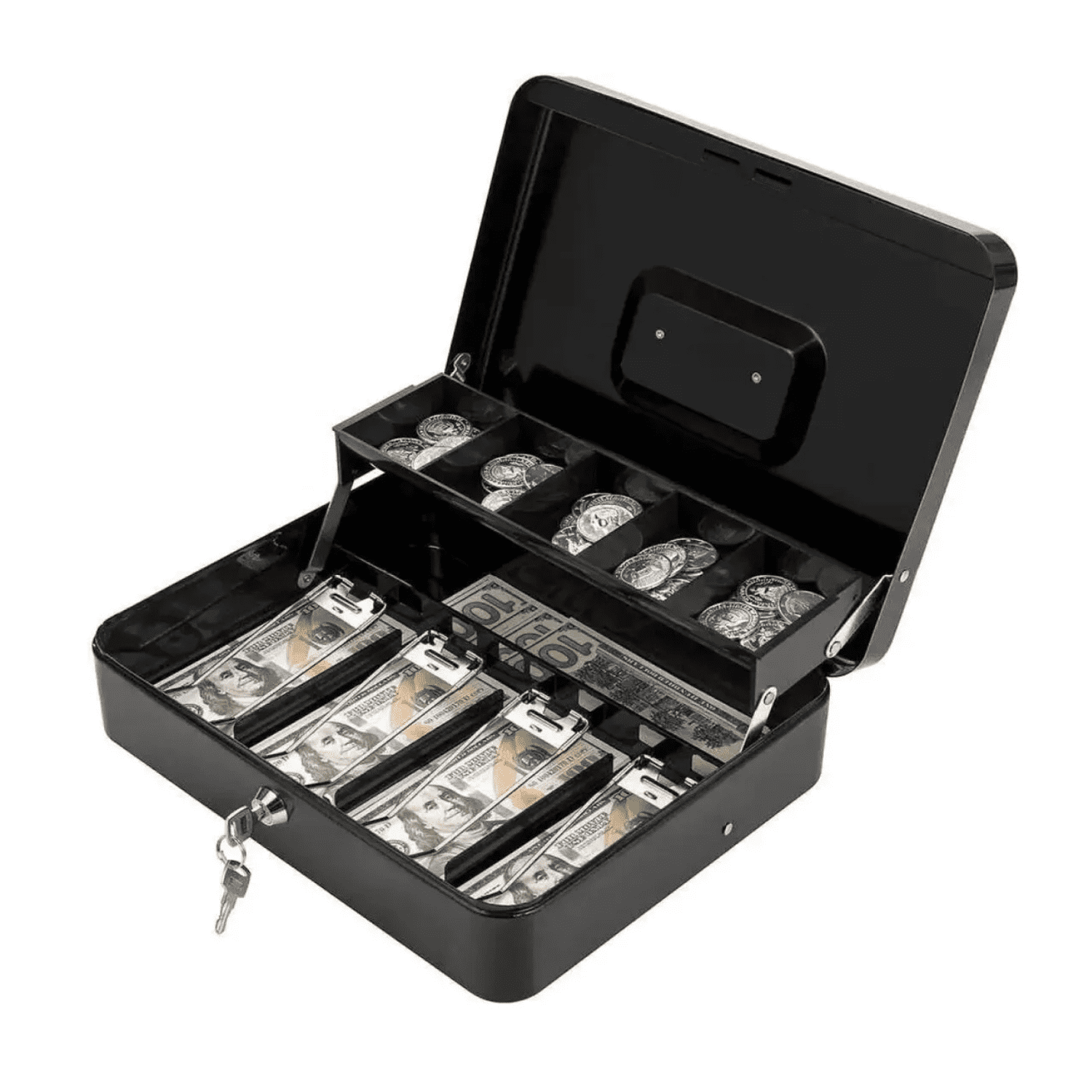 Genérico - Caja Fuerte Metálica Con Llave Para Dinero Negro