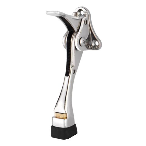 Magideal - Longitud De Parada De La Puerta De Contaminación Interior Ajustable De 14 Cm Para El Garaje Zinclegung De 10 Mm Punta De Goma Dispositivos De Operació Plateado