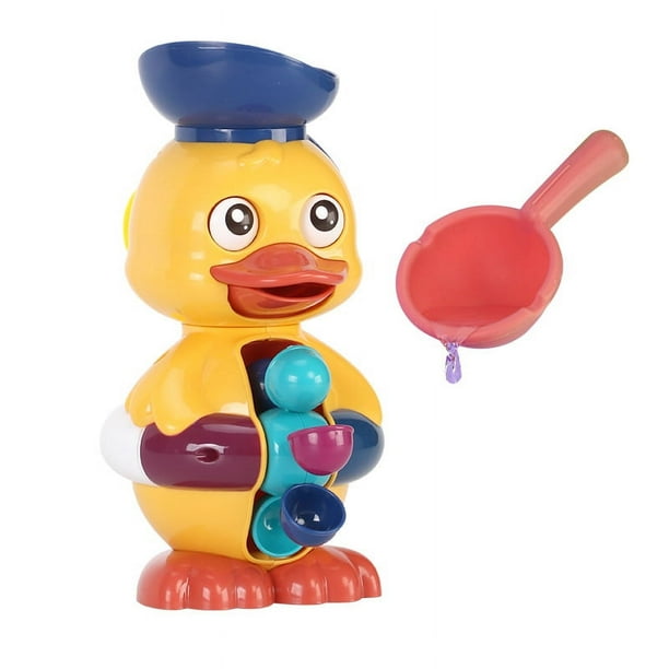 Baby Funny Wheel Floating Duck Water Games Play Bath Plastic Toys Spray Water Duck
