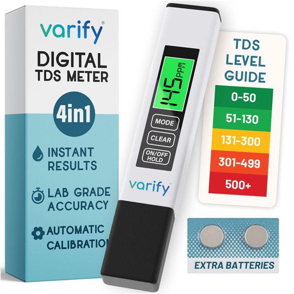 Medidor Digital De Agua 4 En 1 Instantáneo Para Tds Ec Y Temperatura Preciso De 0 A 9990 Ppm Ideal Para Sistemas Ro Acuarios Y Piscinas Profesional Y Fácil De Usar