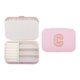 thumbnail image 1 of Caja de joyería rectangular de cuero PU REGALWOVEN para mujeres con patrón de letras, organizador de joyas de una sola capa C, 1 of 7