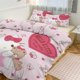 thumbnail image 2 of Hello Kitty Duvet Cover Set 3 Piece Bedding Set Double Sided Printing Decorative Comforter Cover Set, 2 of 5