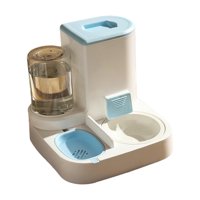 Ioensy - Comedero Automático Para Mascotas, Bebedero De 1 Litro, Alimentador De 2,2 L, Cuenco De Comida Para Gatitos De Fácil Limpieza, Azul