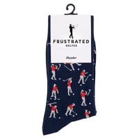 Shanker Golf - Calcetines De Golf Shanker Funny Angry Golfer Azul Marino, Tallas 10-13