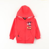 Poleron Abierto Niño Mickey Logo Espalda Rojo Disney
