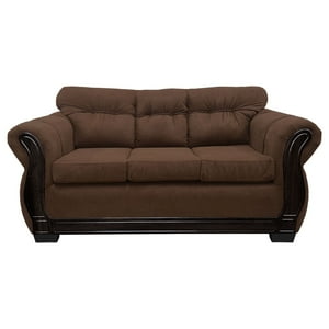 América Decora - Sofá Con Resorte Estructural 3 Personas Taurus Chenille Café Oscuro