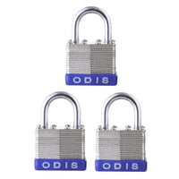 Pack 3 Candados Laminado Odis 50Mm - Llaves Iguales