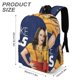 thumbnail image 3 of 2 Broke Girls-theme Backpack, Campus style schoolbag Bookbag with Adjustable Shoulder Straps And Large Zip Compartment, Unisex Travel Bags.42x30x15cm, 3 of 6