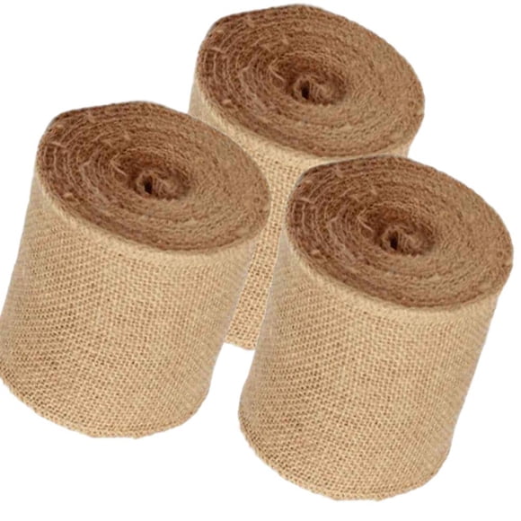 Cinta de yute natural AAYU, 3 rollos, 10 m x 10 cm