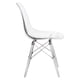 thumbnail image 3 of Silla LeisureMod Dover con laterales moldeados y patas acrílicas transparentes, 3 of 9