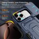 thumbnail image 4 of Funda Resistente para iPhone 15 Pro Max, Cubierta a Prueba de Golpes de Grado Militar con Protector Deslizante para Lente de Cámara, Soporte de 2 Vías, Antideslizante, Protección contra Caídas de, 4 of 8