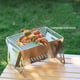 thumbnail image 1 of 1pc Grill, Outdoor BBQ Camping Grill Folding Compact Stainless Steel Charcoal Barbeque Grill Detachable Bonfire Grill Stove, 1 of 2