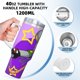 thumbnail image 5 of Chuck E. Cheese Vaso aislado de acero inoxidable con asa, diseño temático, regalo para familia, amigos y fans; incluye pajita y encaja en el portavasos estándar, 40 oz, 5 of 6