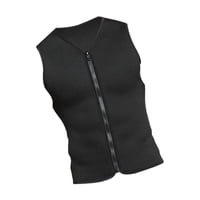 Magideal - De 3Mm Para Hombre, Cálido De Secado , Grueso, Térmico, Con Cremallera Frontal, Top Negro Para Ejercicio Acuáticos, V , Xxl