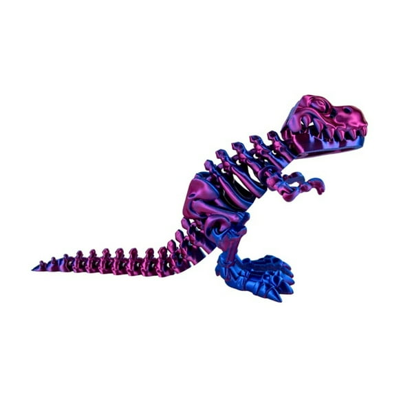 Juguete Dinosaurio T Rex Tornasol Impresión 3d Morado