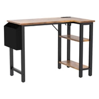 Oh! Mi Hogar ® - Escritorio Rustico En L Toast Wood 120X70X74Cm