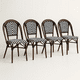 thumbnail image 1 of Pack de 4 Sillas Bistro Parisina Rattan - Blanca con negro, 1 of 7