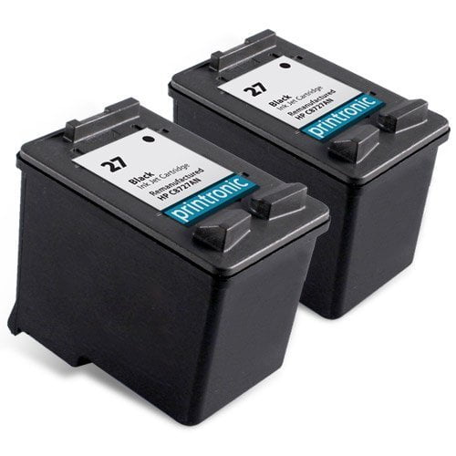 Cartucho de tinta compatible HP 27 para impresoras Deskjet 3650, 3845, PSC 1310, 1315, 2200, 2171 y Officejet 5608 (2 negros)