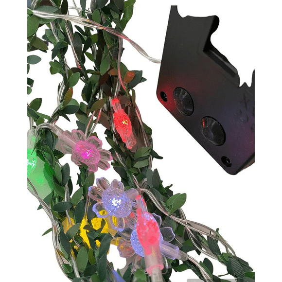 Luces Solares 20 Led Hojas Y Flores 6mts Ip65 Navidad