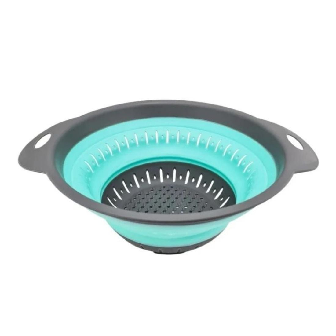 Chic Haus - Colador De Silicona Redondo Plegable Para Alimentos Color Turquesa
