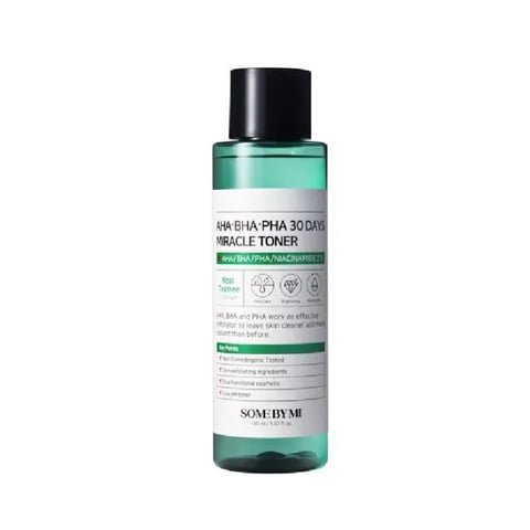 Somebymi - Tónico Coreano Con Aha Para Pieles Sensibles Y Propensas Al Acné, 30 Days Miracle Toner 150Ml -