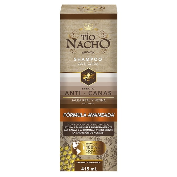 Shampoo Tío Nacho Efecto Anticanas, 415 ml