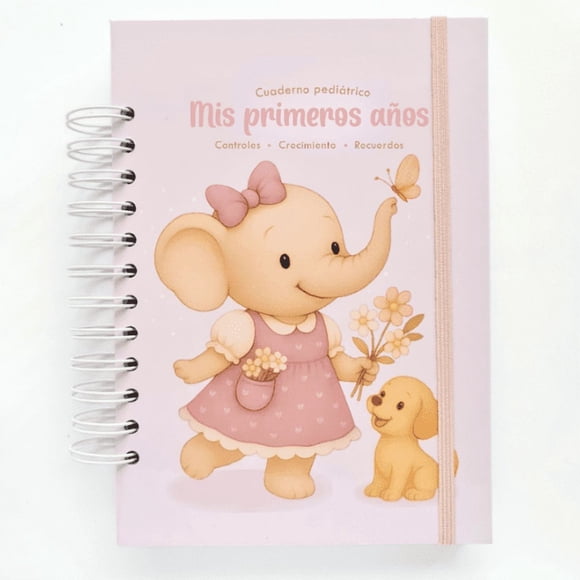 Cuaderno Pediátrico Nafiba - Elefantita y flores