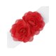 thumbnail image 2 of INSPIRE CHIC Cinturón de Cintura Elástico con Doble Flor de Rosa de Gasa Grande para Mujer, Corsé Ancho Elegante para Vestido 68x6 cm Rojo, 2 of 6