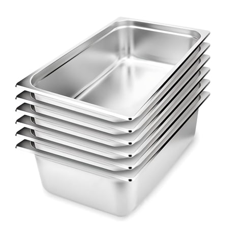 Prochef - Depósito Gastronómico Gn 1/1 X 150 Mm Acero Inox. Pack 6 Un.