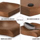 thumbnail image 3 of Xiao Hua Porta Cucharas de Cocina - Porta Cucharas de Madera Liso con Patas de Silicona Antideslizantes para Uso en Estufa - Perfecto para Palas, Cucharas, Alicates, etc., 3 of 4