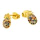 thumbnail image 5 of Pendientes De Pi?a Rellenos De Oro De 18 Quilates Pendientes De Fiesta Regalos De Joyería, 5 of 5
