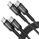 thumbnail image 1 of Cable USB C a USB C JSAUX 100 W 6.6 pies (paquete de 2) negro, 1 of 7