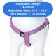 thumbnail image 3 of Arnés para perros Pawtitas, reflectante, ajustable, XS Orchid, 3 of 8