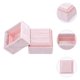 thumbnail image 2 of REGALWOVEN Caja de Anillo Cuadrada de Terciopelo para Propuesta, Compromiso, Boda, Ceremonia, Caja de Almacenamiento de Anillos de Joyería 2 Ranuras Soporte de Anillo Rosa Claro 2*2*2in, 2 of 6