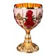 thumbnail image 3 of Copa De Vino Copa En Relieve De Vino Copa Elegante Vaso De Vidrio Oro Rojo, 3 of 5